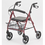 Περιπατητήρας τροχήλατος Rollator WineRed για εύκολη μετακίνηση εντός και εκτός από το σπίτι Περπατούρα πτυσσόμενη